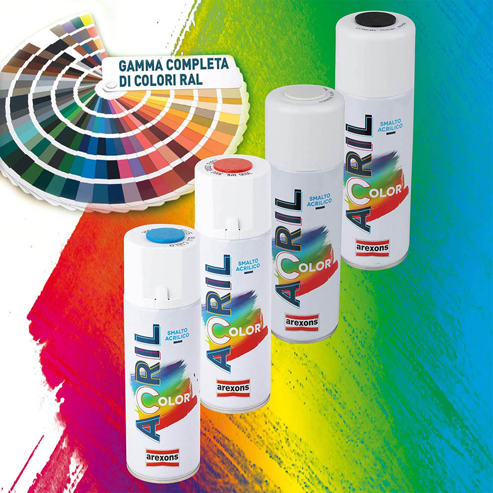 Smalto Spray Acril Color AREXONS 400 ml - Grigio Luce Opaco RAL 7035